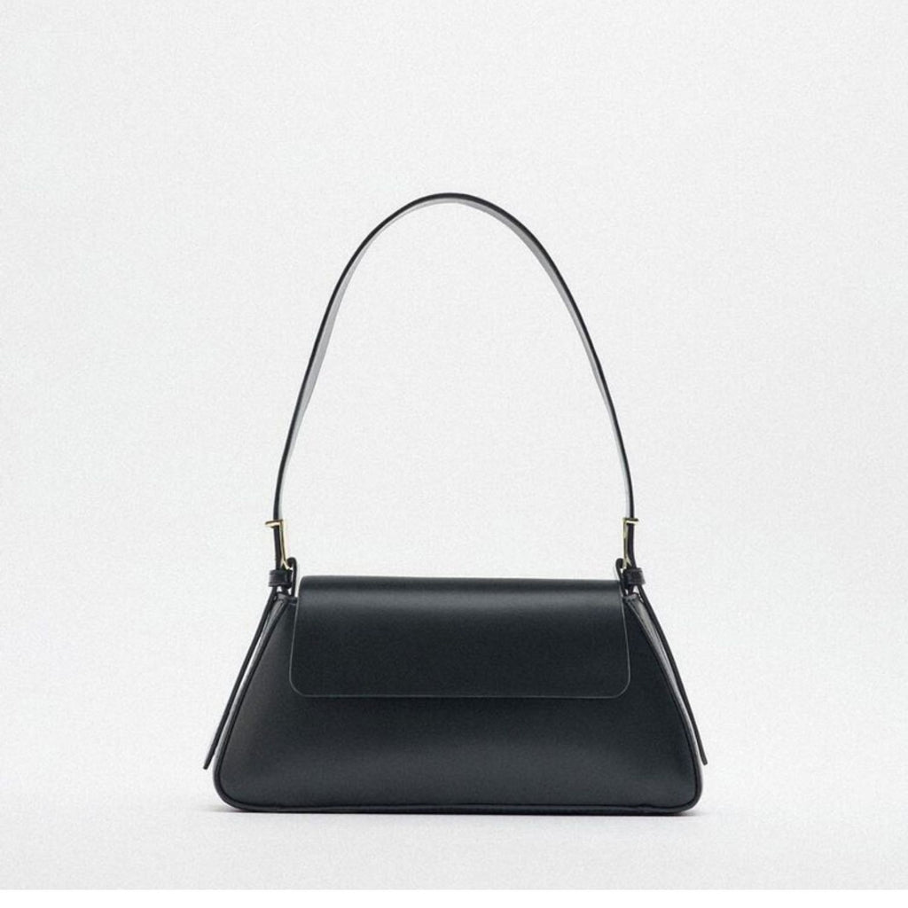 Solid-color Soft-texture Versatile Crossbody Underarm Baguette Trendy Mini Bag