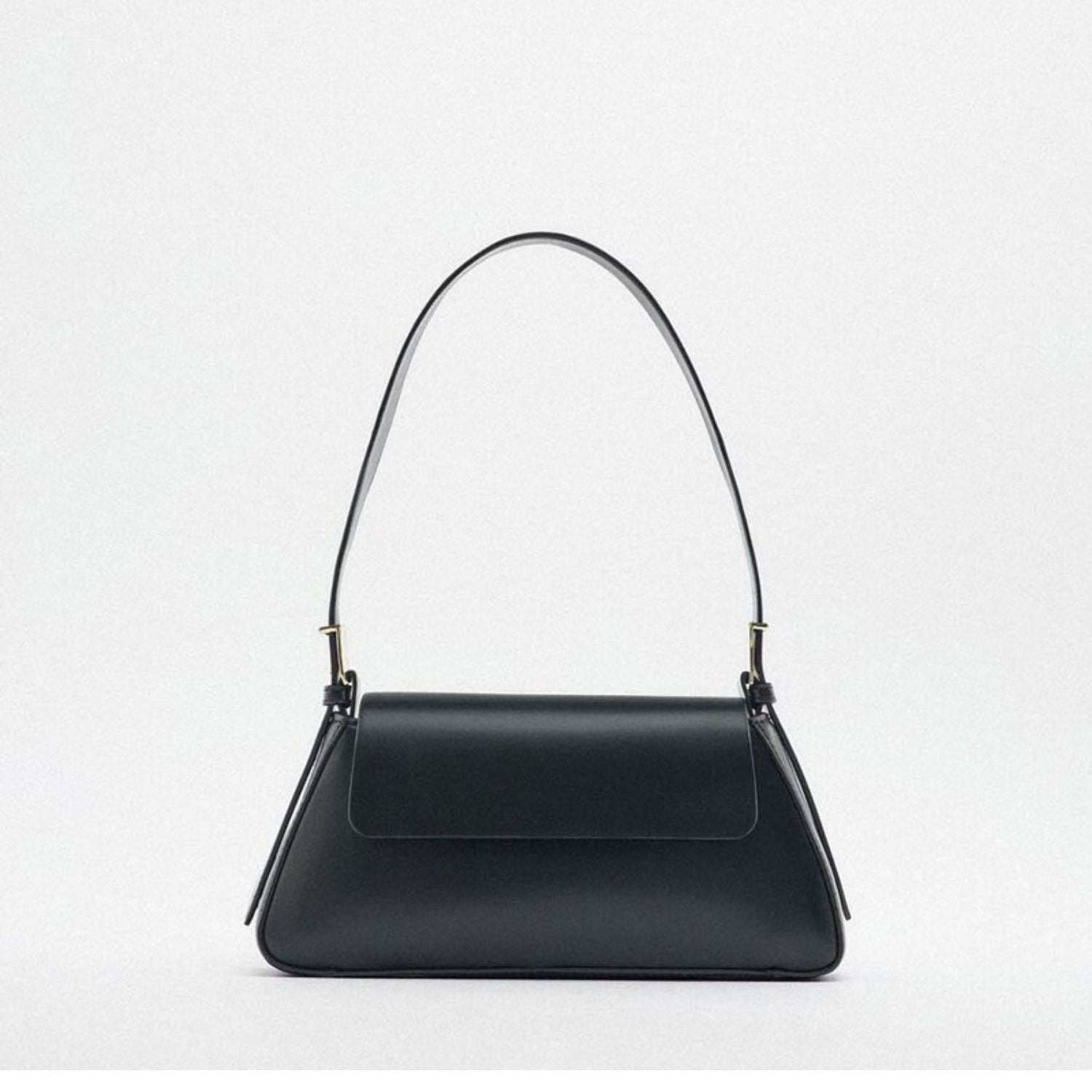 Solid-color Soft-texture Versatile Crossbody Underarm Baguette Trendy Mini Bag