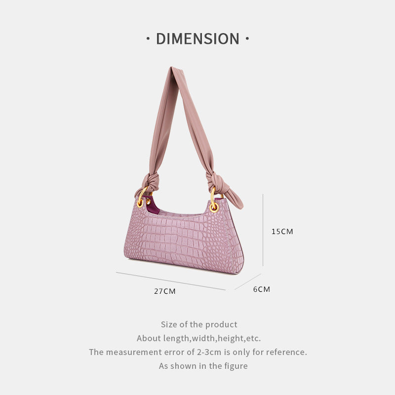 Ladies Double Shoulder Strap One Shoulder Underarm Baguette Bag