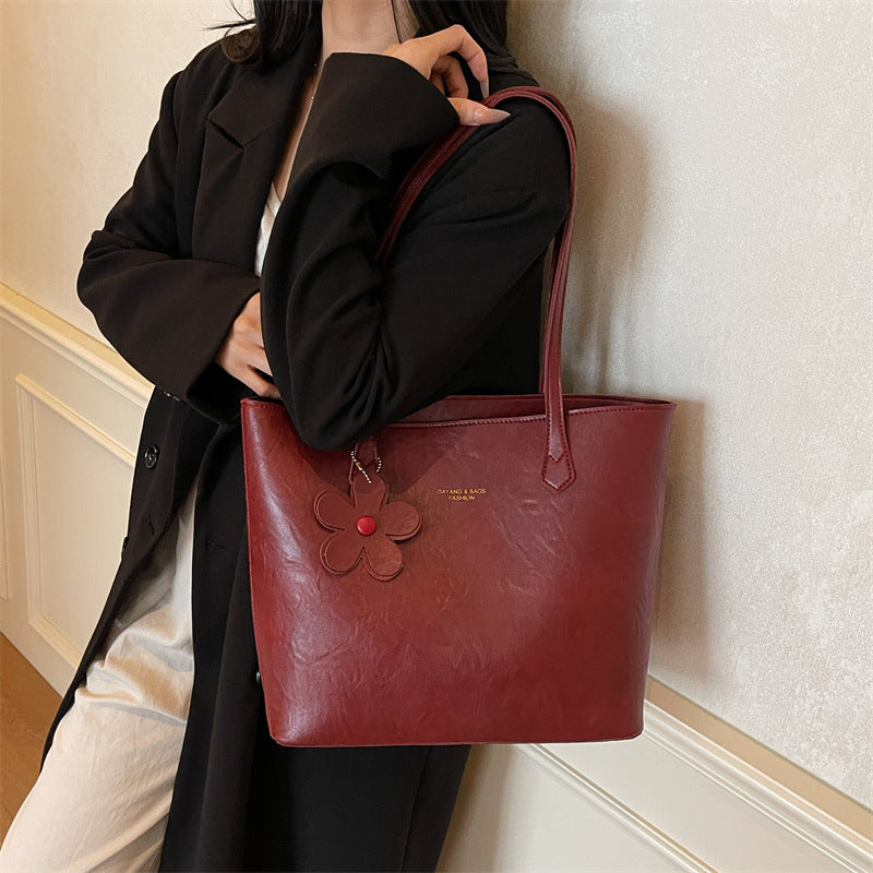 Underarm Bag Textured Tote Bag Simple Women's Bag