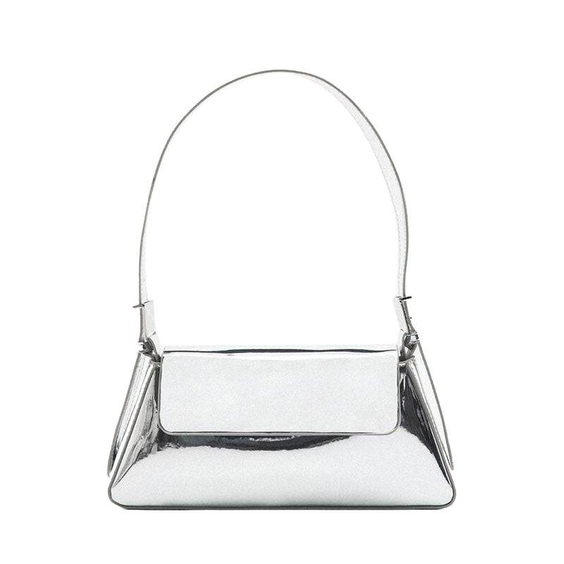 Solid-color Soft-texture Versatile Crossbody Underarm Baguette Trendy Mini Bag